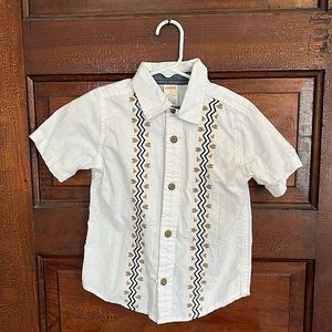 Gymboree 3T Button Down Top with Stripped Designs